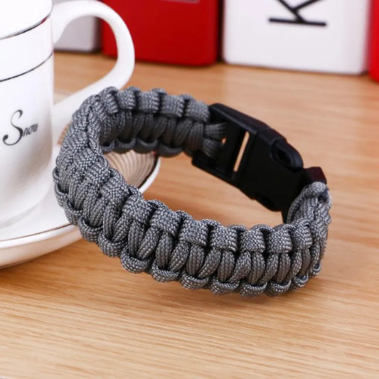 Men's New Survival Paracord Bracelet For Men Outdoor Camping Hiking Buckle Wristband Women Rope Bracelet Male Jewelry