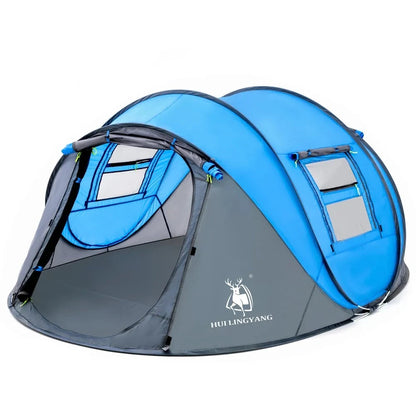 HUI LINGYANG throw tent outdoor automatic tents throwing pop up waterproof camping hiking tent waterproof large family tents