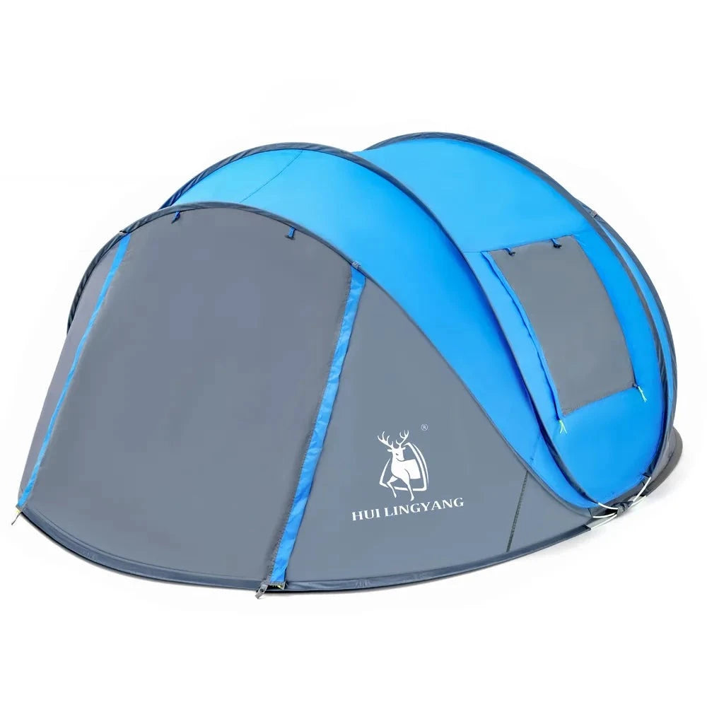 HUI LINGYANG throw tent outdoor automatic tents throwing pop up waterproof camping hiking tent waterproof large family tents